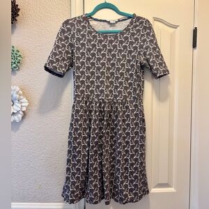 Boden Louisa Boat Neck Cotton Patterned Dress